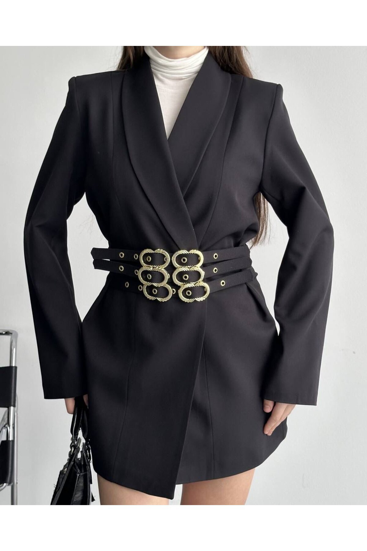 3 KEMERLİ TASARIM CEKET