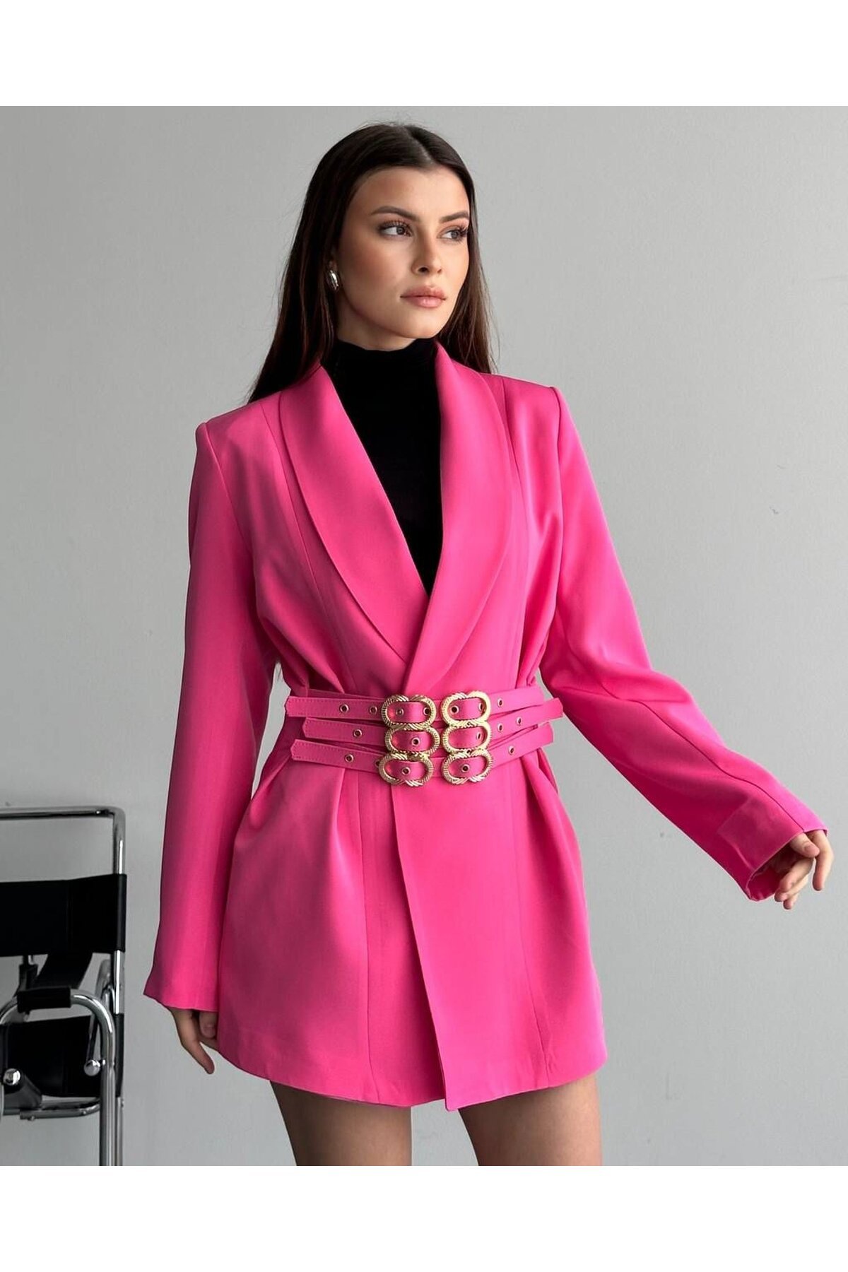 3 KEMERLİ TASARIM CEKET