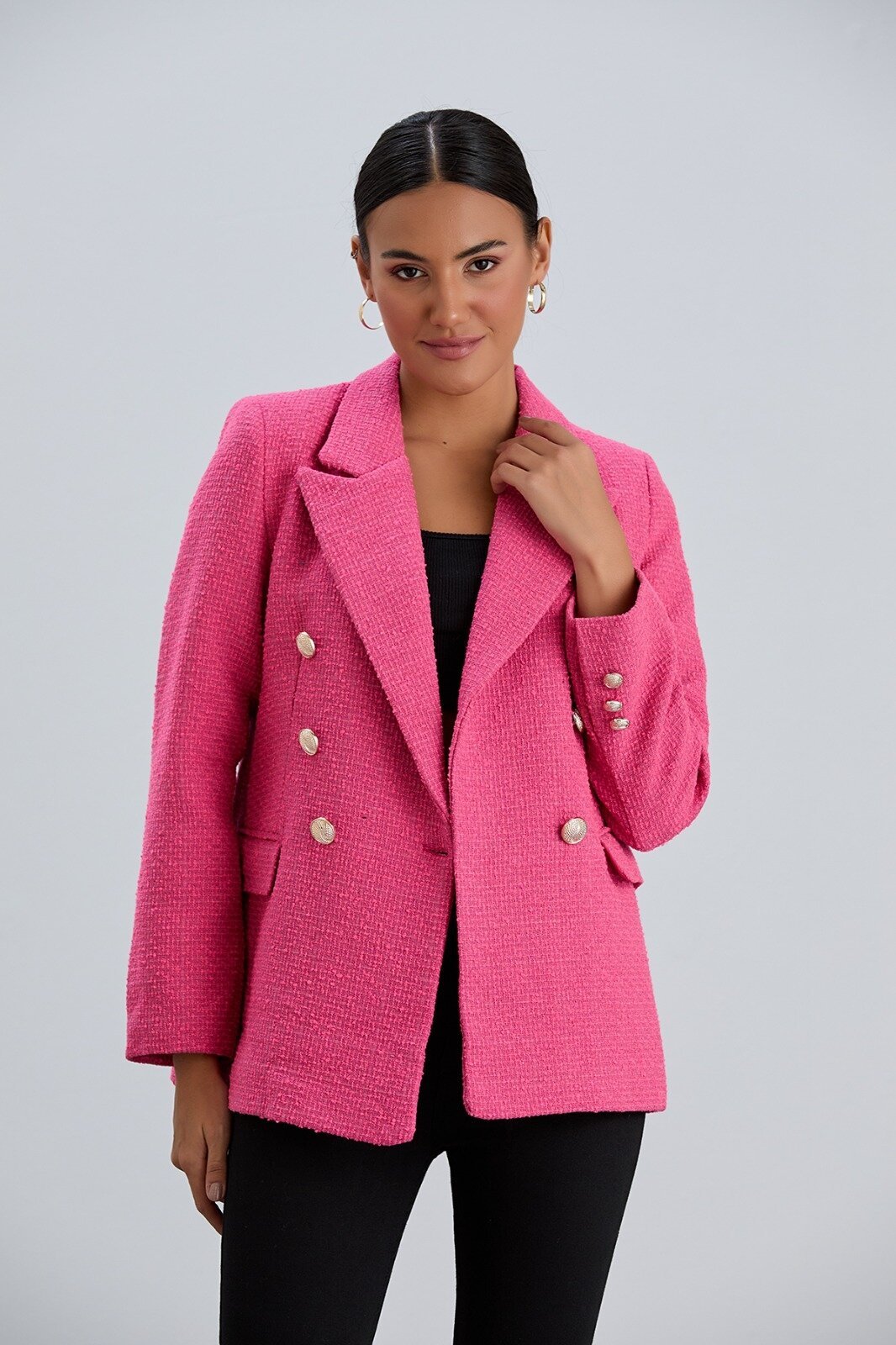 Kruvaze Tüvit Ceket