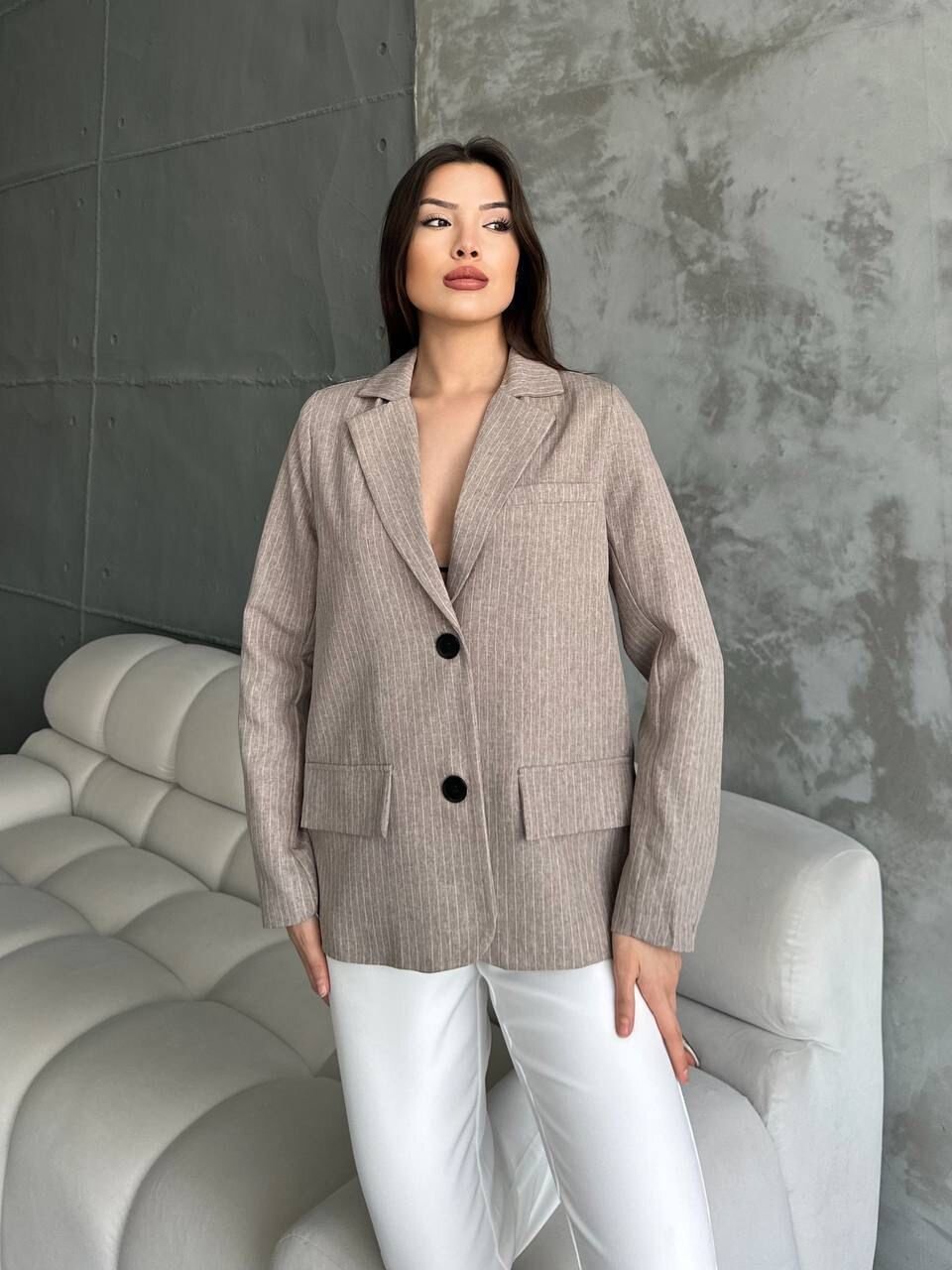 Çizgi Desenli Ceket