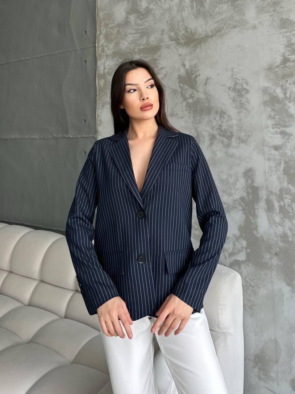 Çizgi Desenli Ceket