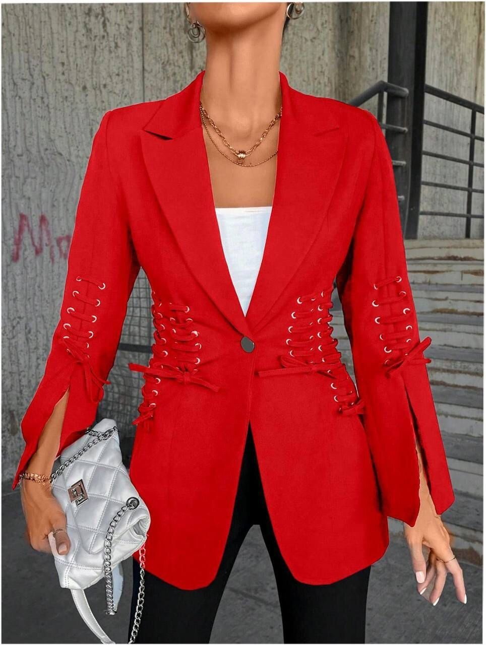 Bağcık Detaylı Tasarım Ceket