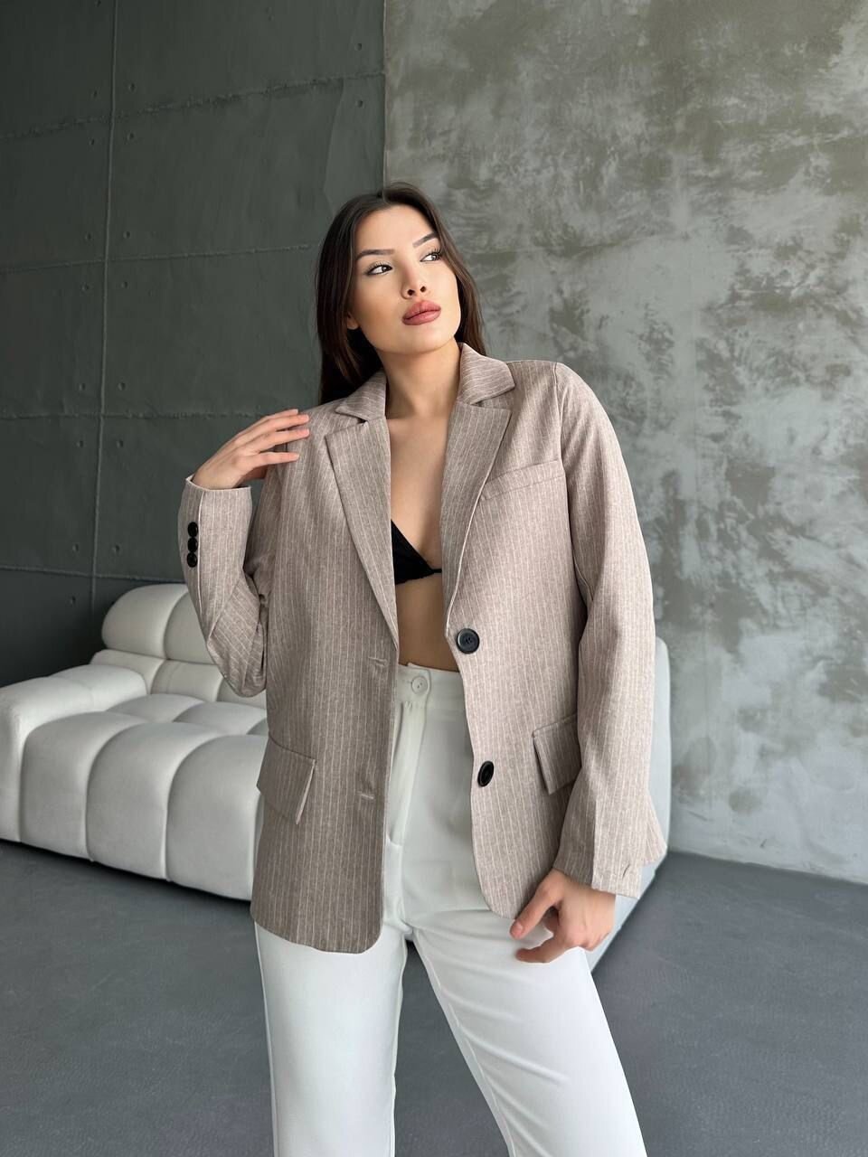 Çizgi Desenli Ceket