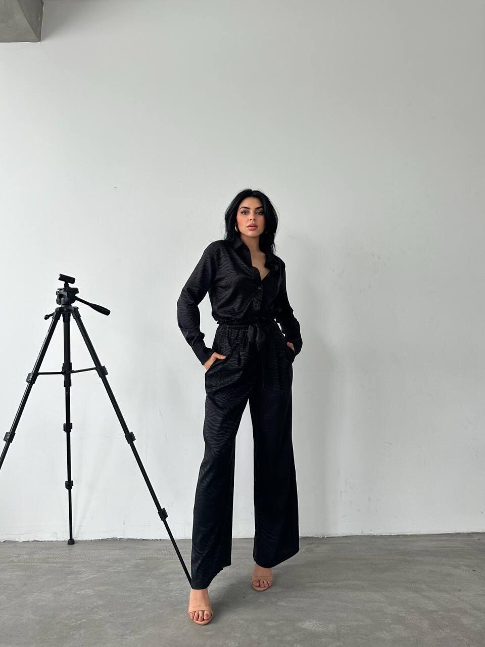 Gömlek & Pantolon Saten İkili Takım