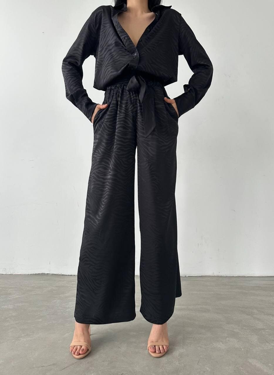 Gömlek & Pantolon Saten İkili Takım