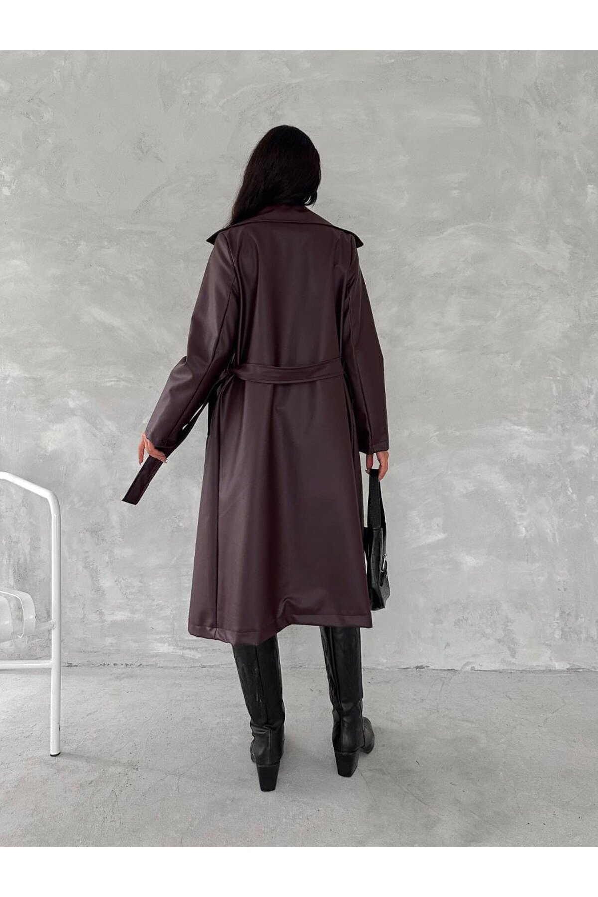 MİDİ BOY DERİ İÇİ ASTARLI TRENÇKOT