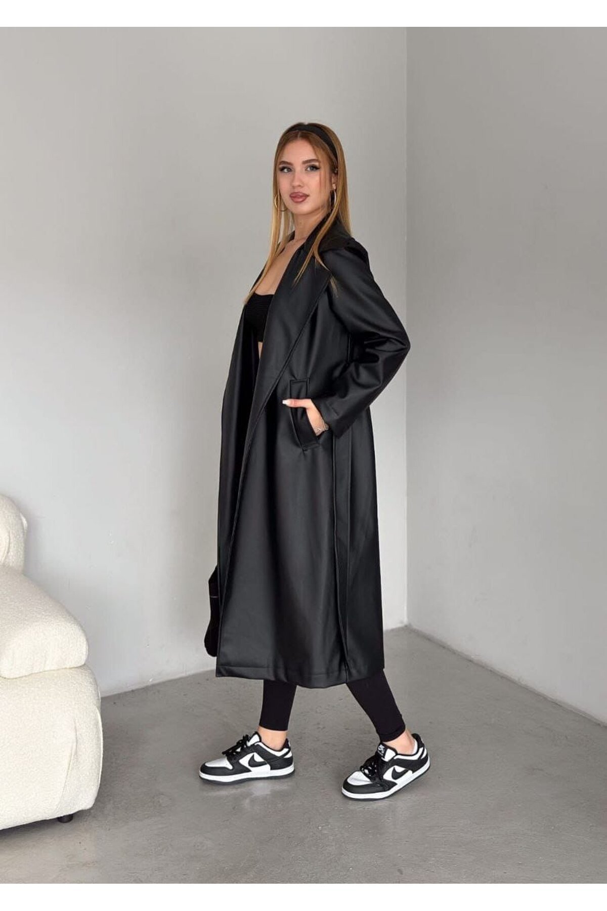 MİDİ BOY DERİ İÇİ ASTARLI TRENÇKOT