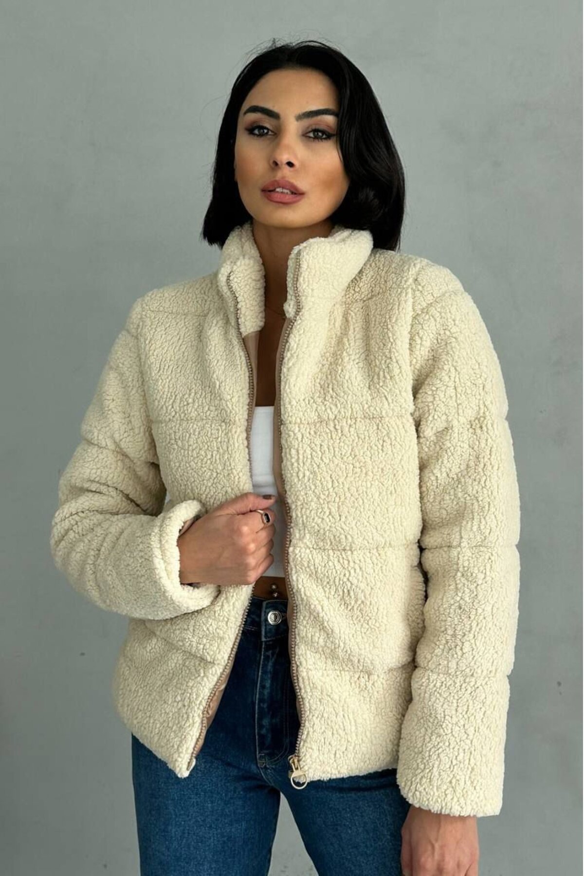 PELUŞ CEPLİ YUMOŞ CEKET