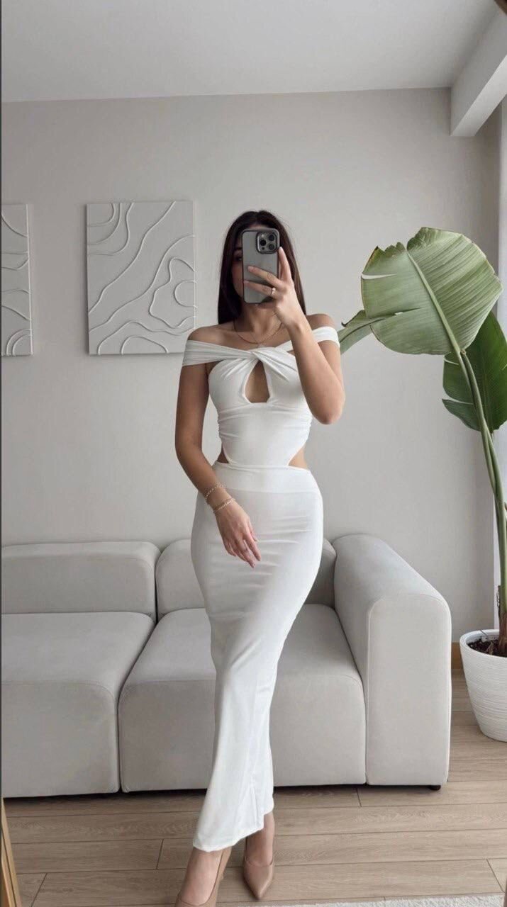 Pencere Detaylı Elbise