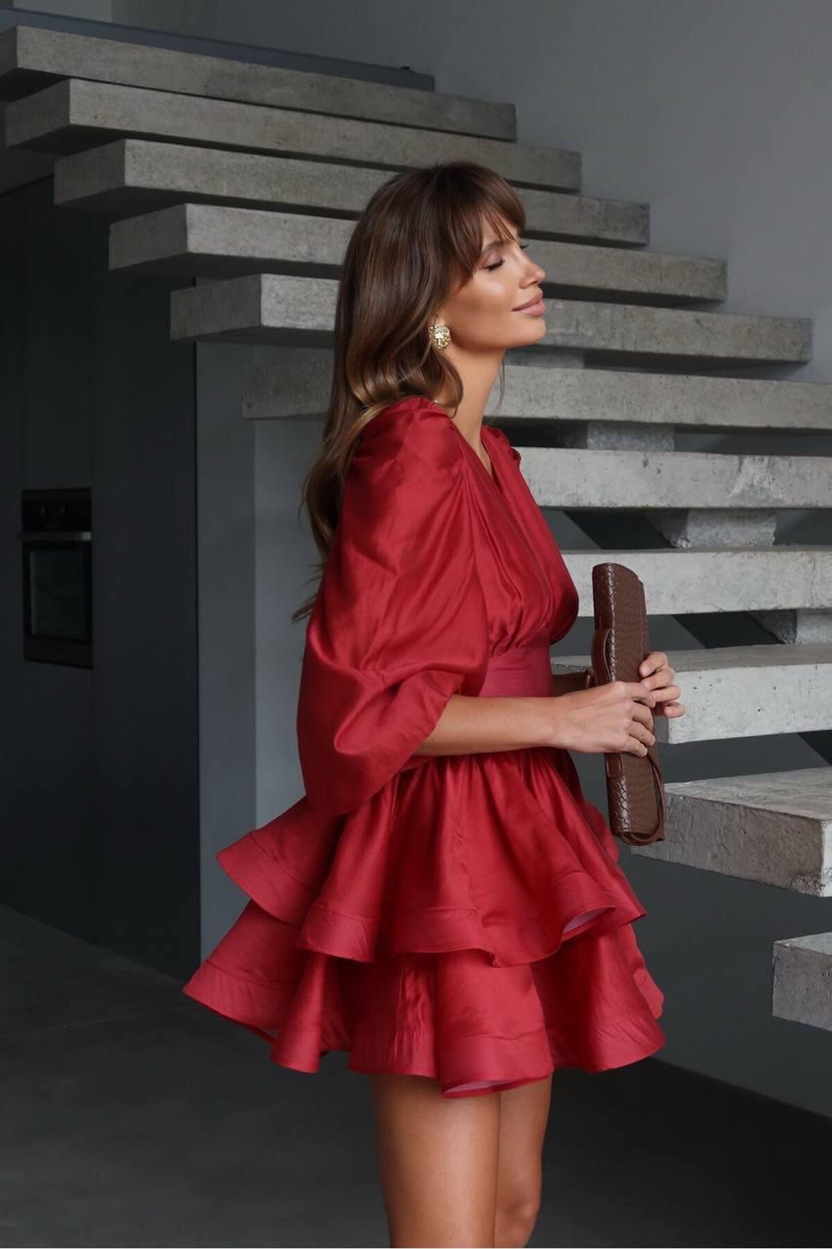 TARLATAN DETALI ELBİSE