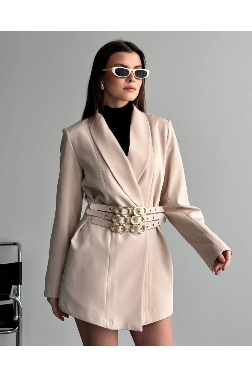 3 KEMERLİ TASARIM CEKET