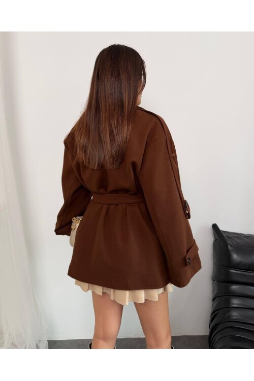 APOLET KUŞAK DETALI KAŞE KABAN