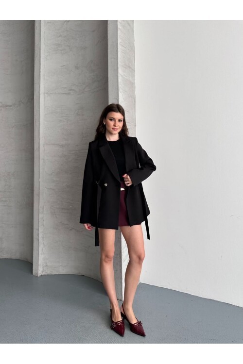 BEL AYARLI KEMERLİ CEKET