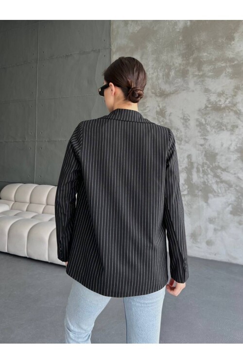 Çizgi Desenli Ceket