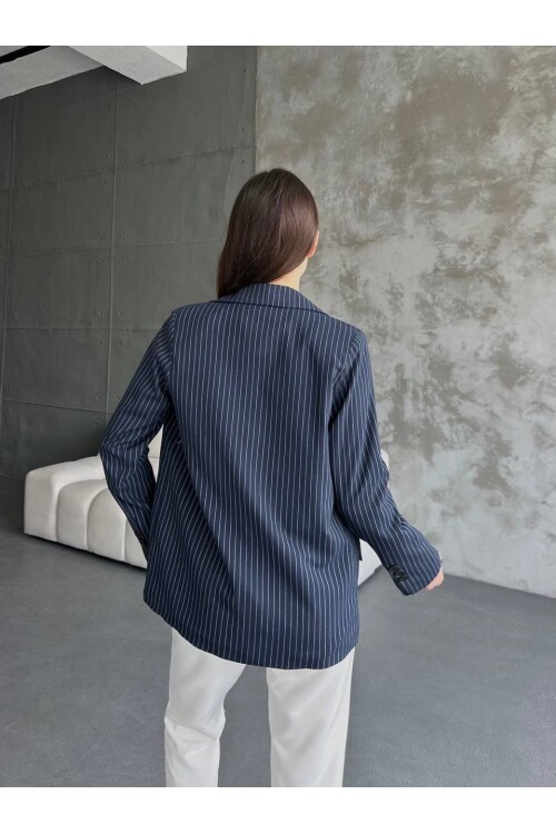 Çizgi Desenli Ceket