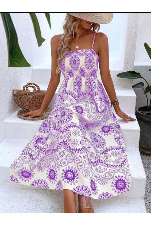 DİJİTAL BASKILI ELBİSE