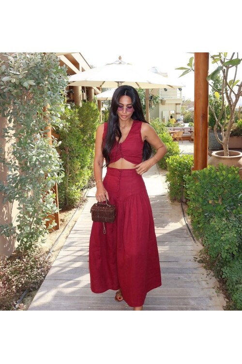 DÜĞME DETAYLI İKİLİ TAKIM