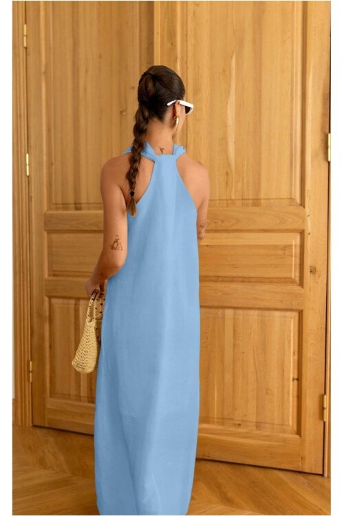 V Yaka Paraşüt Elbise