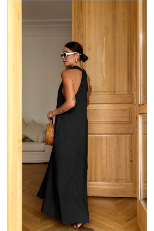 V Yaka Paraşüt Elbise