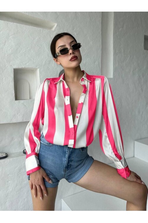 Kalın Çizgi Tasarımlı Gömlek