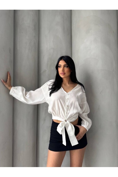 Bağlama Detaylı Gömlek