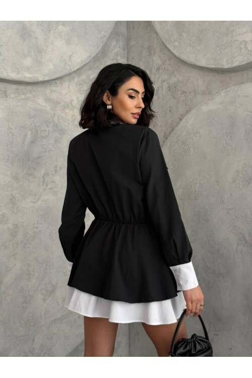 Kemer Detaylı Gömlek Elbise