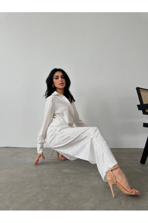 Gömlek & Pantolon Saten İkili Takım