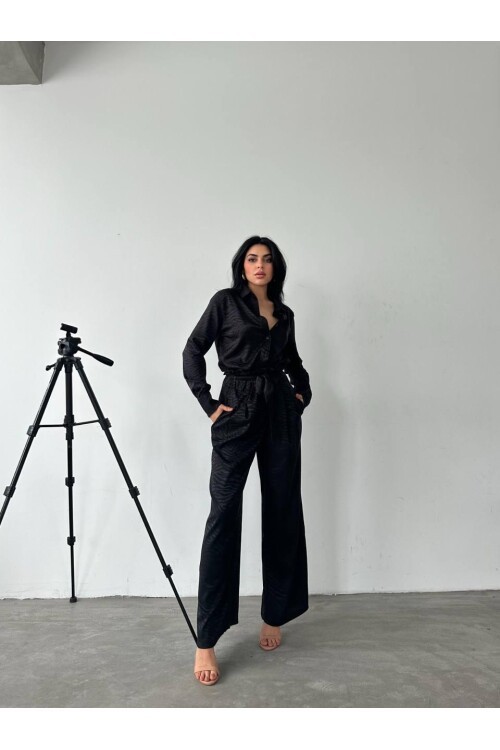 Gömlek & Pantolon Saten İkili Takım