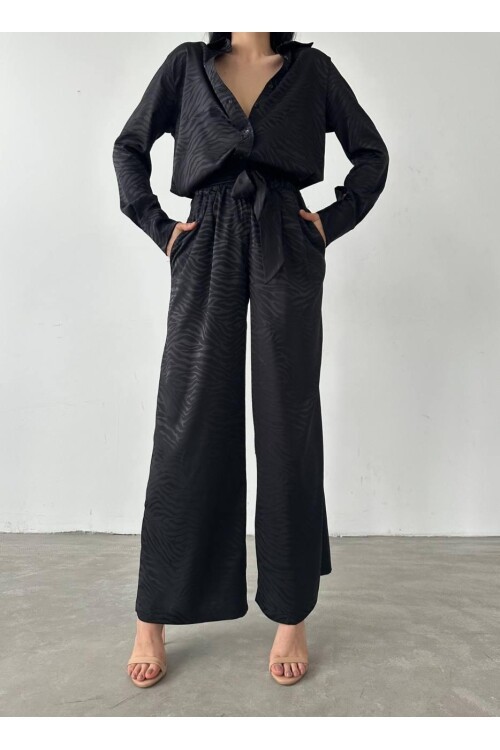 Gömlek & Pantolon Saten İkili Takım