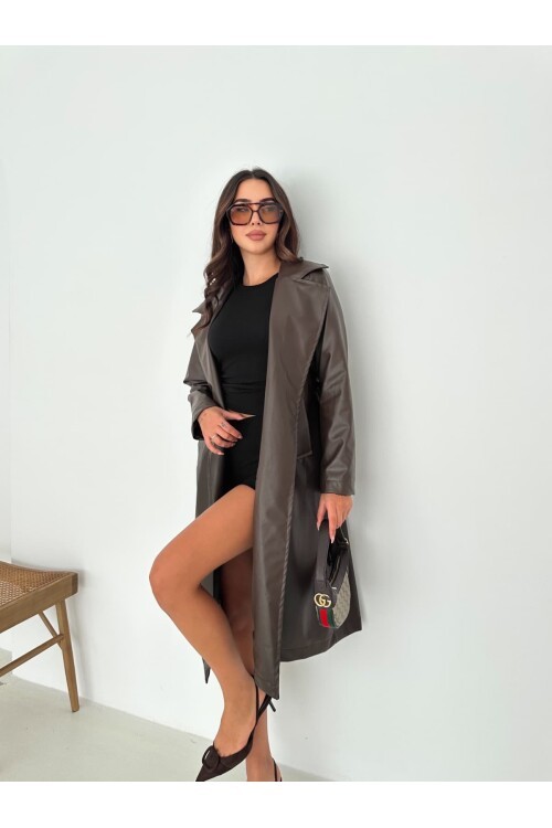 MİDİ BOY DERİ İÇİ ASTARLI TRENÇKOT