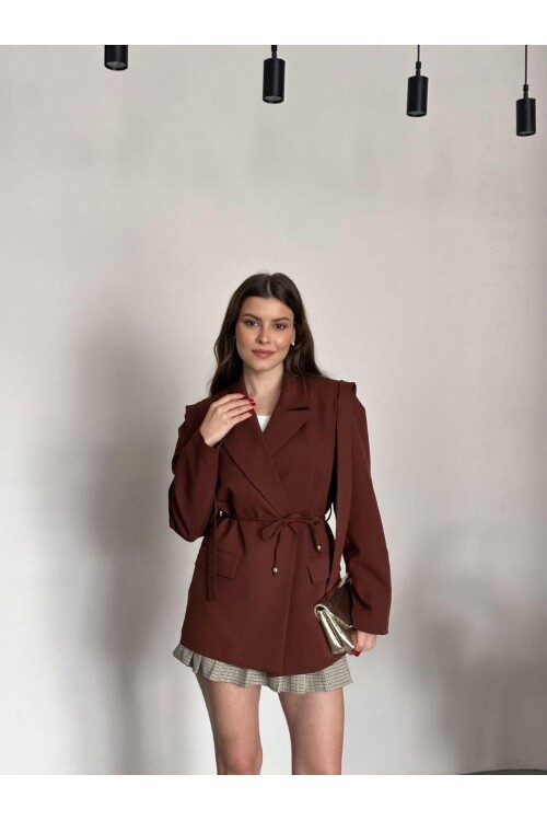 OMUZ KUŞAK SARKIK CEKET