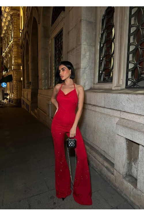 TAŞ DİZAYN SIRT DEKOLETELİ TULUM