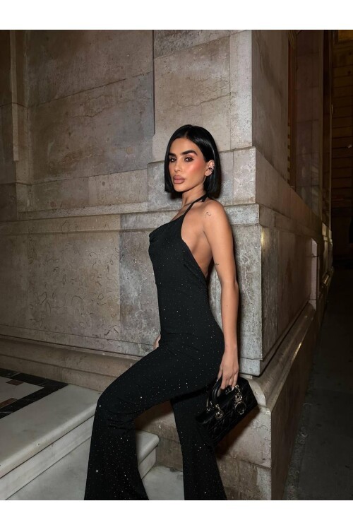 TAŞ DİZAYN SIRT DEKOLETELİ TULUM