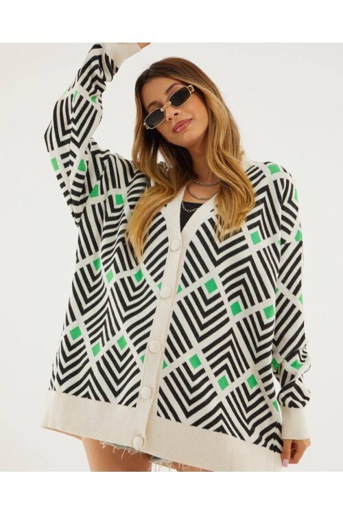 Triko Hırka - Yeşil