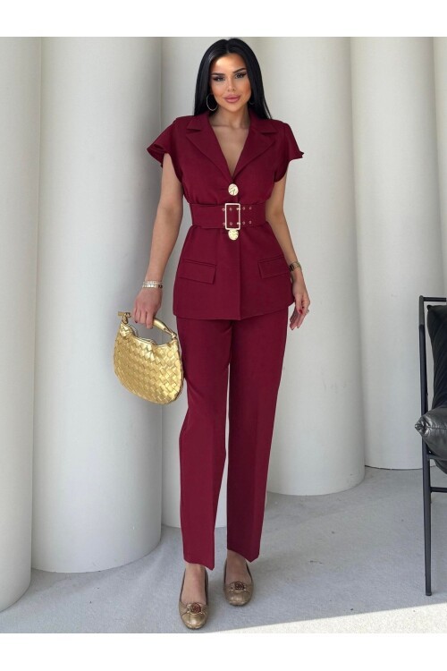 Vatkalı Yelek Pantolon İkili Takım