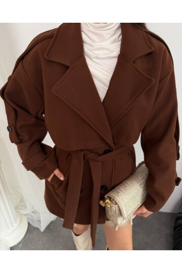 APOLET KUŞAK DETALI KAŞE KABAN