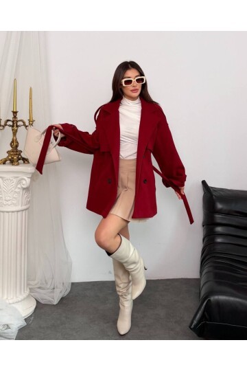 APOLET KUŞAK DETALI KAŞE KABAN