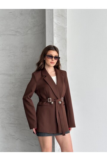 BEL AYARLI KEMERLİ CEKET