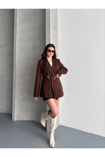 BEL AYARLI KEMERLİ CEKET