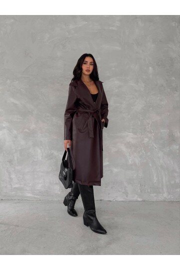 MİDİ BOY DERİ İÇİ ASTARLI TRENÇKOT