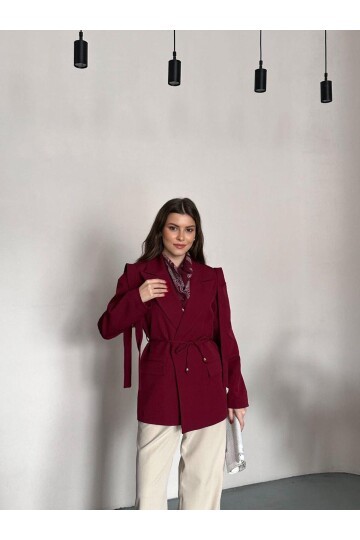 OMUZ KUŞAK SARKIK CEKET