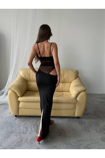TÜL DETAY ELBİSE