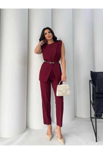 Vatkalı Ceket Pantolon İkili Takım