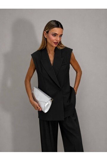 BLAZER VATKALI SIRT DEYALI YELEKLİ TAKIM