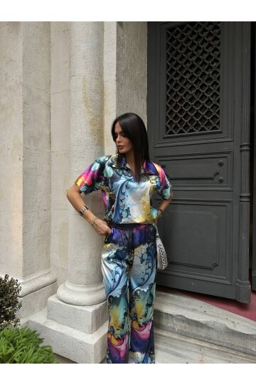 POLO YAKA İKİLİ SATEN TAKIM